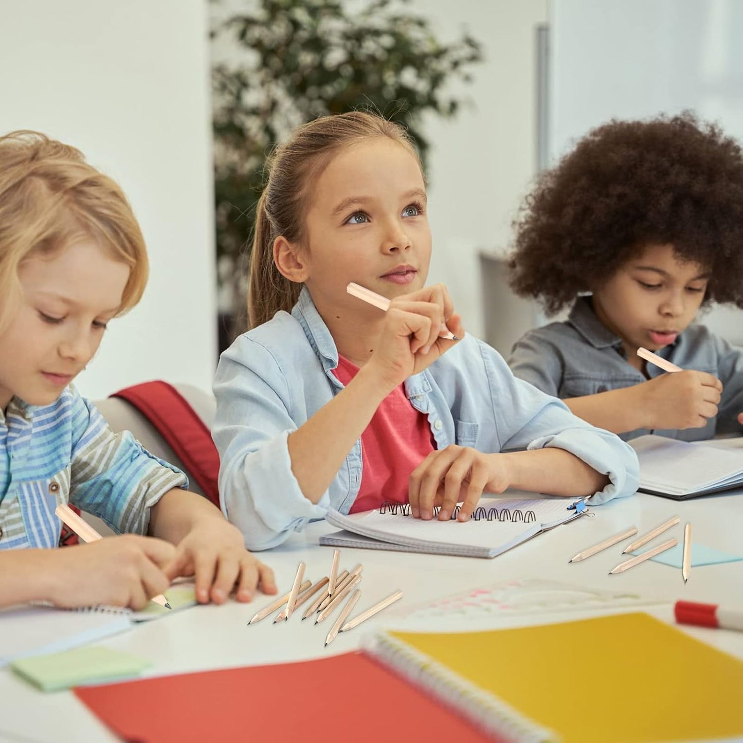 Yexiya Golf Pencils Bulk Half 2 HB 3.5 Pre Sharpened Hexagonal Yellow Wood Mini Pencils for Party Favors Kids School Classroom Office Supplies(4000 Pcs)