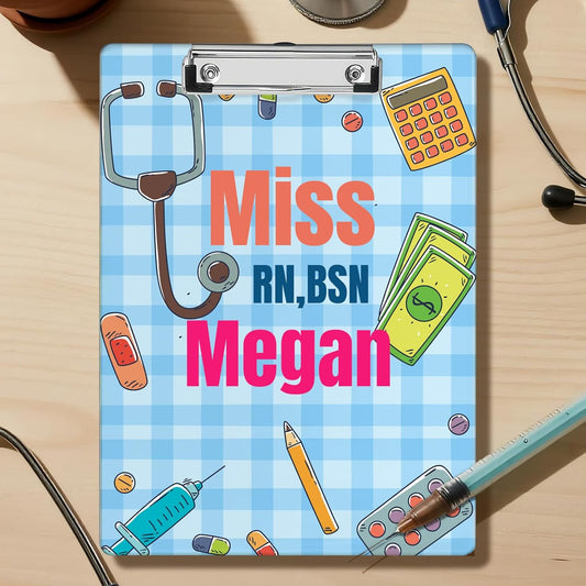 Custom Nurse Clipboard Personalzied Acrylic Clipboard with Name Custom Nurse Appreciation Gifts for Women Men