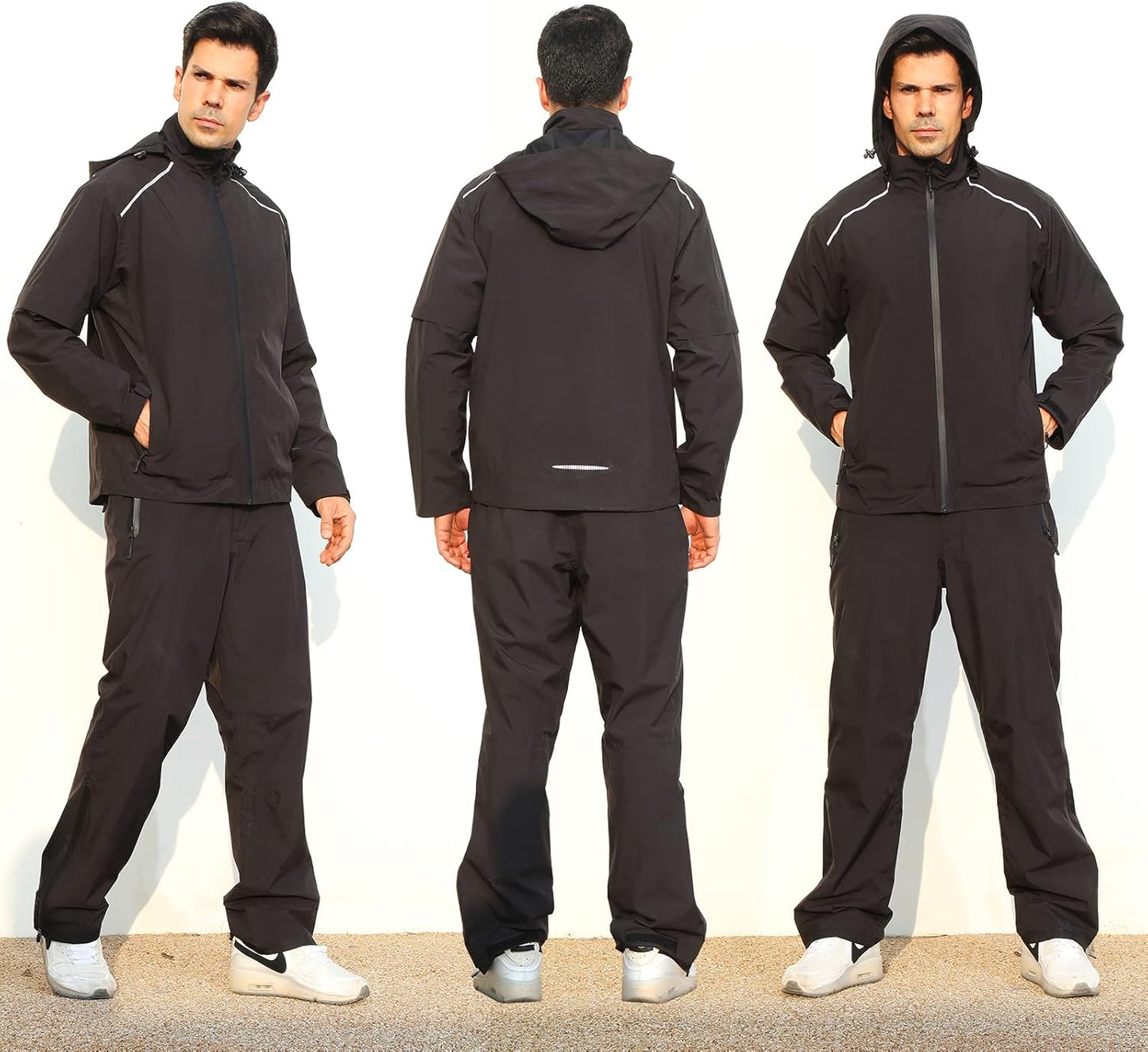 K.E.J. Golf Rain Jacket for Men Waterproof Raincoat Lightweight Jacket Golf Suit for Hiking Cycling Running Camping Traveling