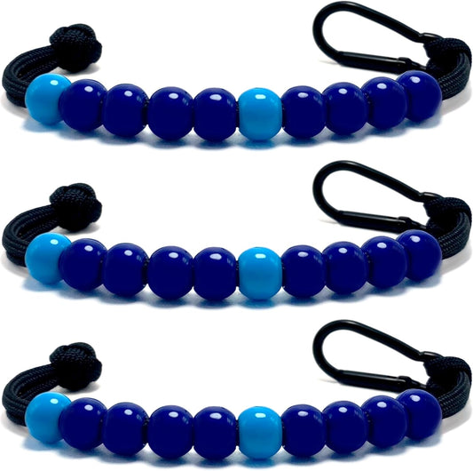 LAMIBEE Pack 3pcs, Golf Beads Count Stroke Score Counter, Durable 550 lbs Paracord String with 10 Beads, Easy Scorekeeping, Hand-Braided with Clip