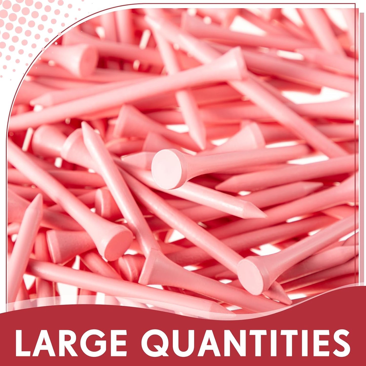 Jenaai 200 Pcs Golf Tees Bamboo Golf Tees Professional Golf Tees Bulk for Women Golf Club Accessories