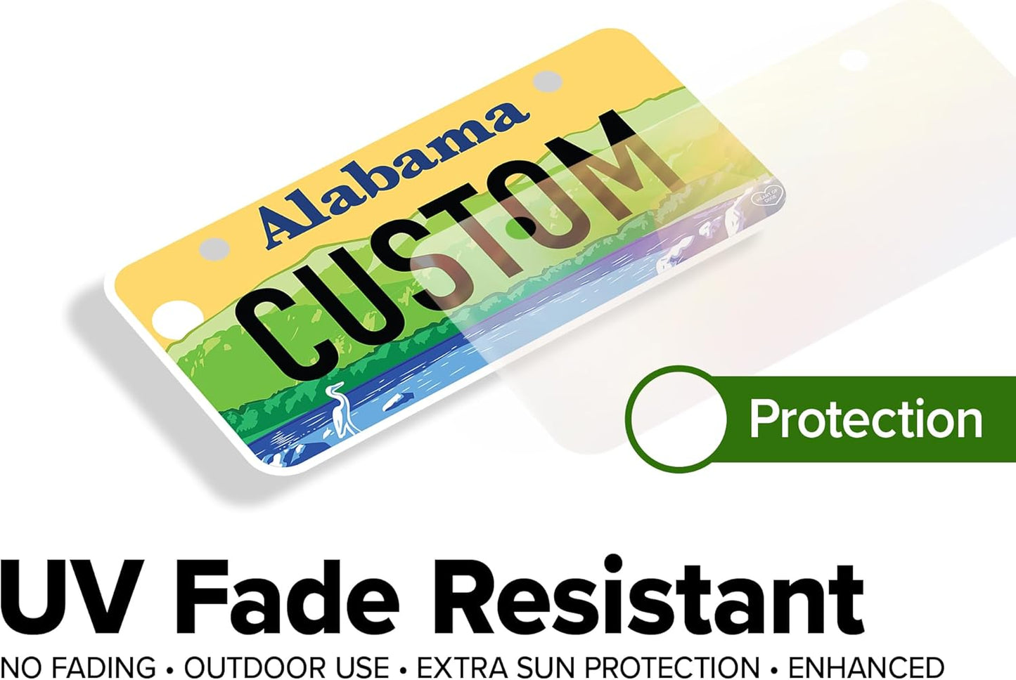 Mini License Plates, Personalized License Plates, Custom for Car, Bikes, ATV, Kids Car, Golf Cart, Jeep, 2x4 Inch, Rust-Free Fade Resistant Aluminum, USA Made by My Sign Center (Alabama)