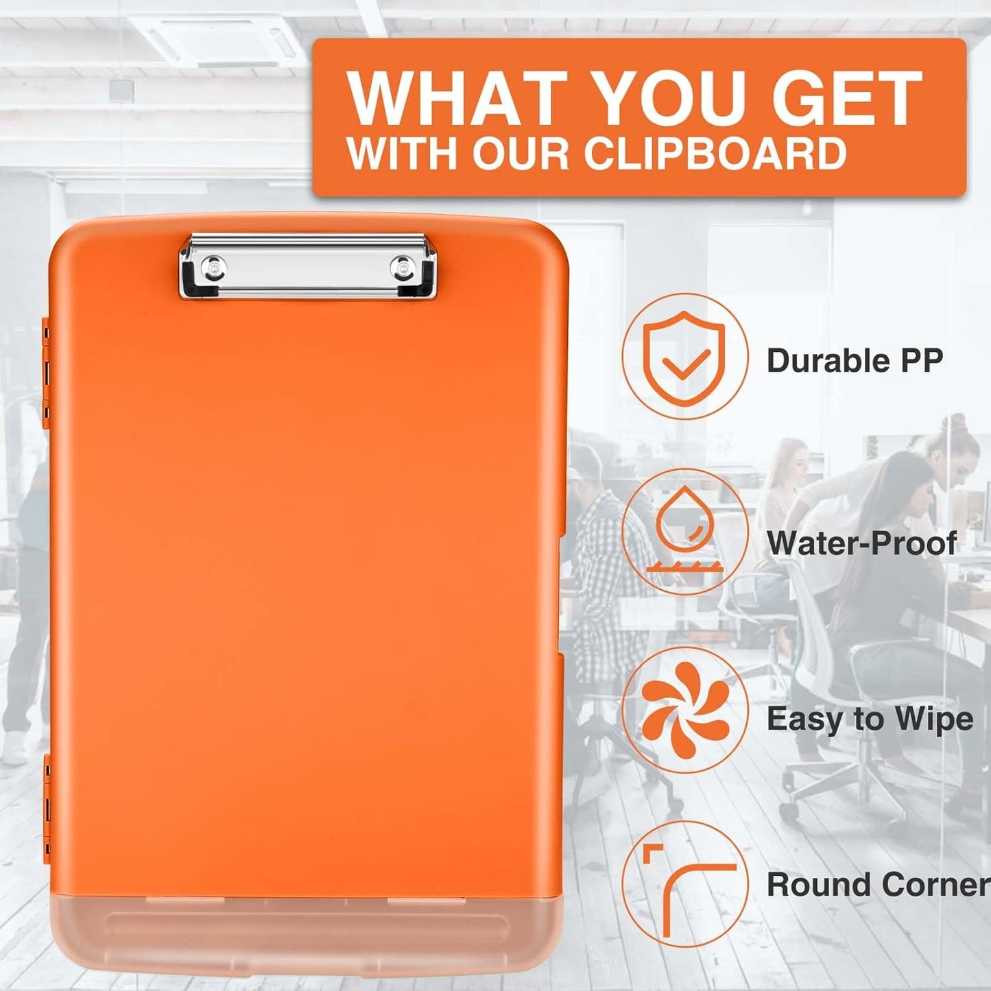 Sooez Clipboards with Storage, High Capacity Clip Boards 8.5x11 with Storage, Heavy Duty Nursing Clipboard Folder, Plastic Clipboard with Pen Holder for Women Teachers Work, School & Office Supplies