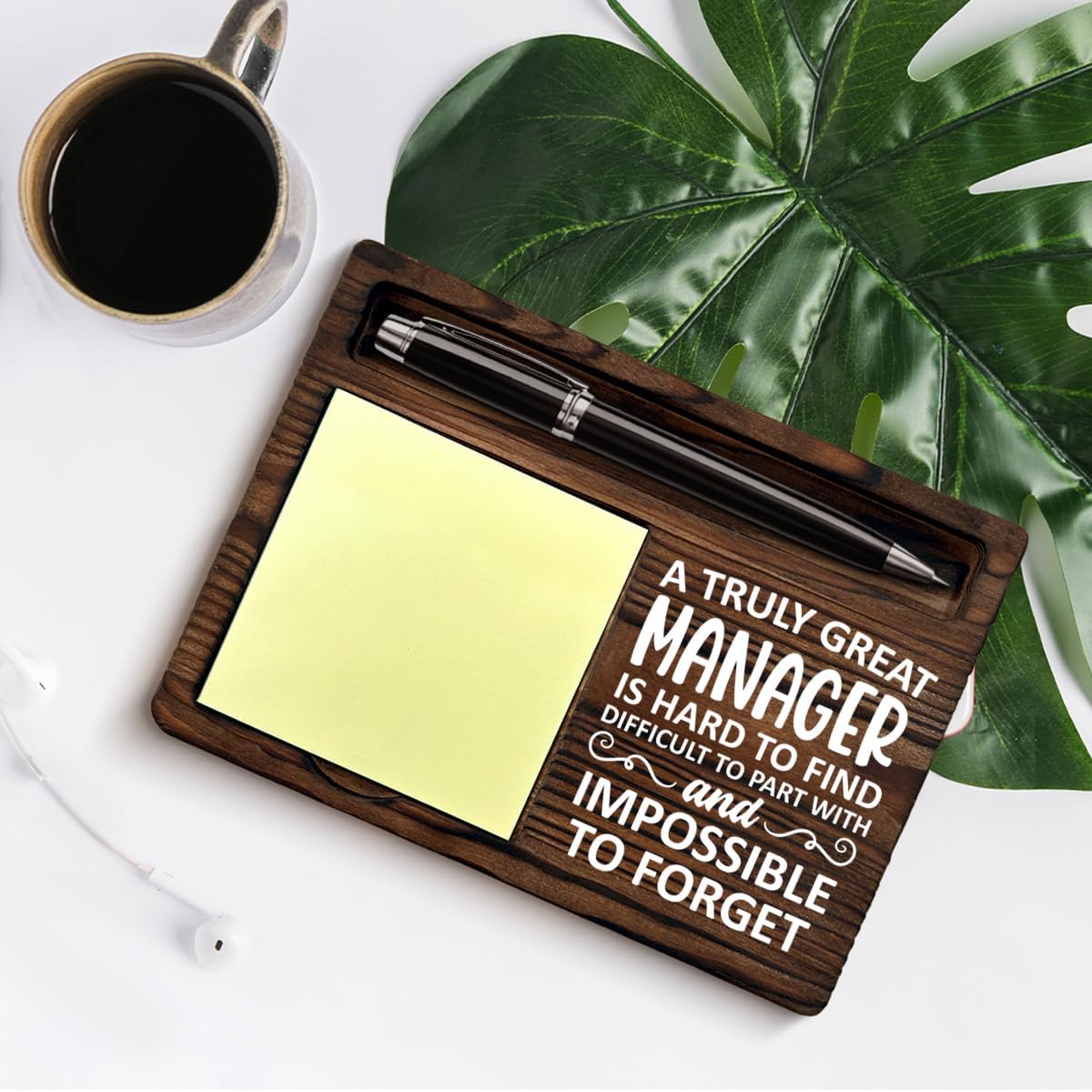 Best Manager Gifts for Men Women, Appreciation Gifts for Manager Leader Boss's Day Farewell Retirement Birthday, Managers Gift Sticky Note Holder Office Decor