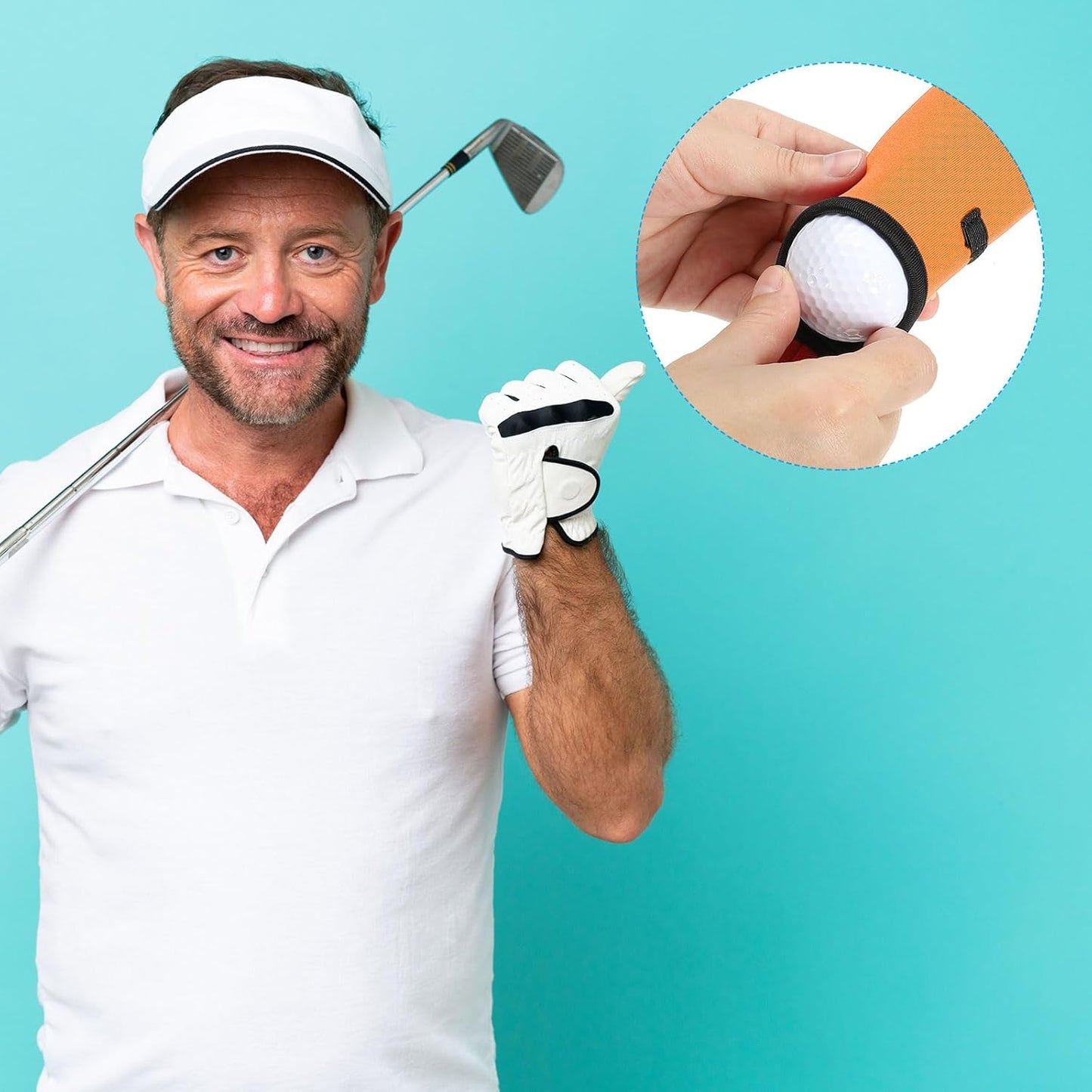 PATIKIL Golf Ball Carry Bag, Golf Tee Holder Pouch Portable Neoprene Golf Ball Holder with Clip for Men and Women Storage Gifts