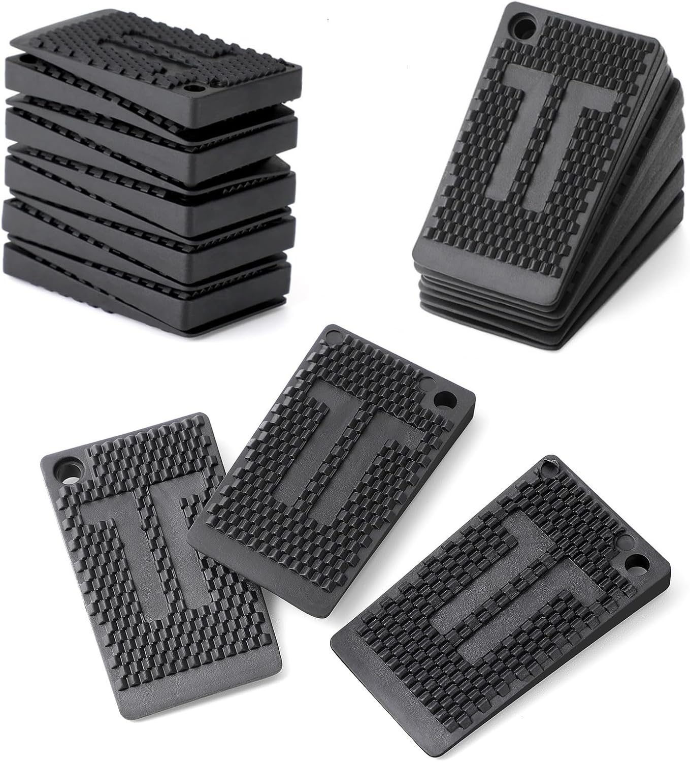 40 Pack Furniture Levelers Pads, Flexible Rubber Table Leveling Shims for Home Improvement - Level Wedges,Cabinet Shims、Chair Shims、Table Leg Leveler, Waterproof Non-Slip, Stackable