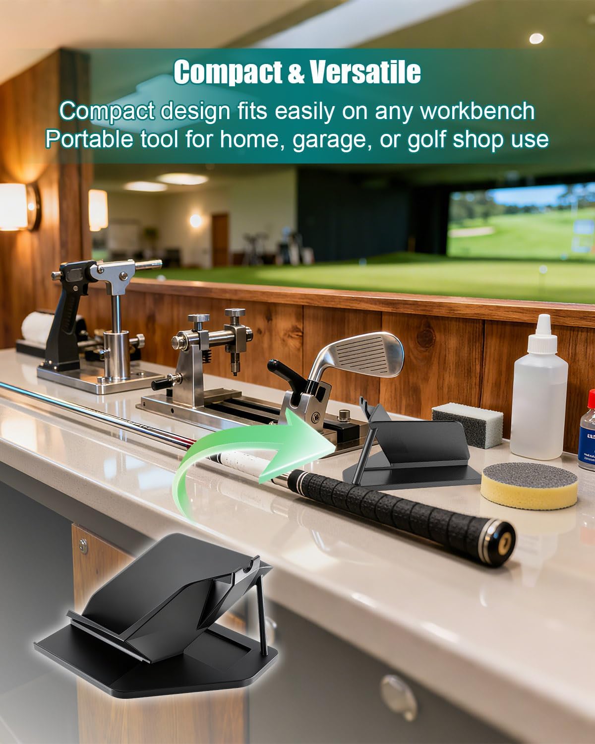 Golf Club Ruler Fitting Tool – Length Measuring Aid, Club Head Angle Adjustment & Swing Weight Balance Scale for Club Repair and Fitting