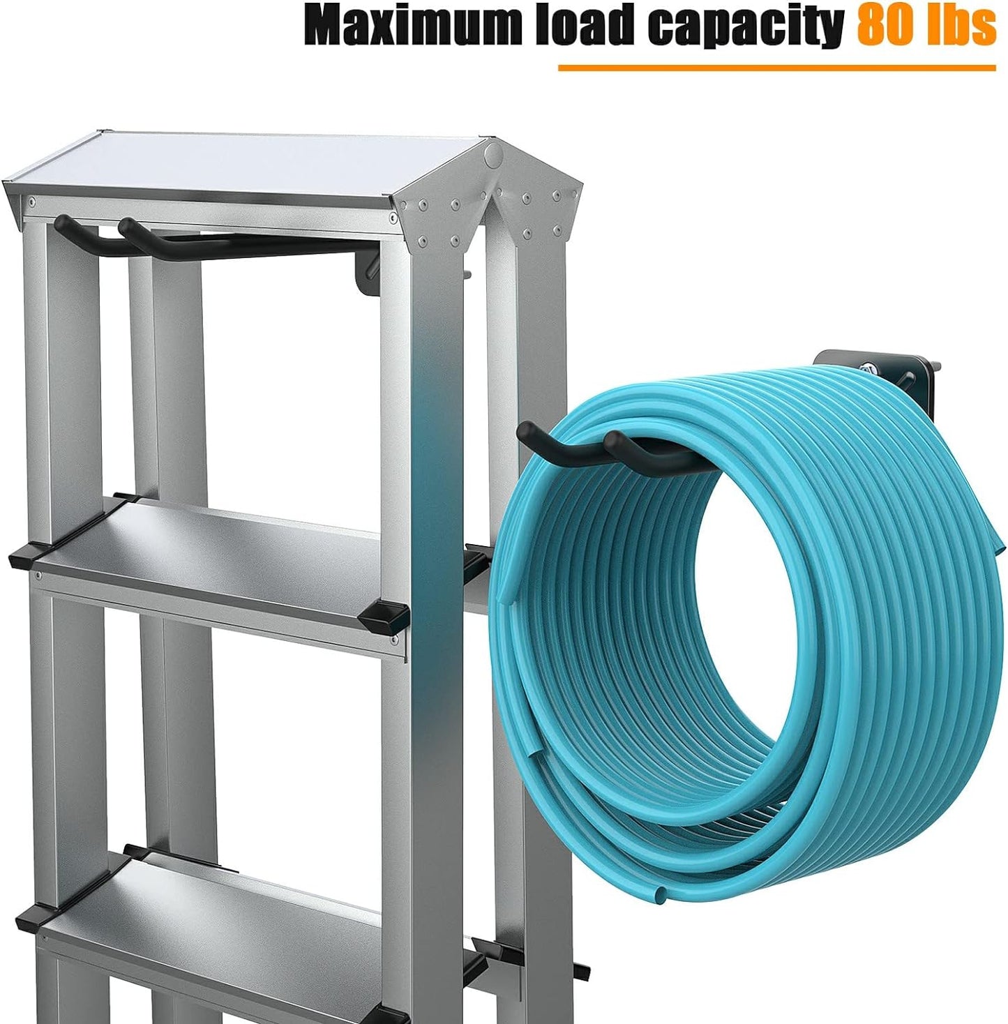 Garage Hooks, Heavy Duty Garage Hooks -12.4 Inch Wall Mount Hangers for Chairs, Power Tools, Garden Tools, Tires & More - Max 120 lbs (4-Pack)