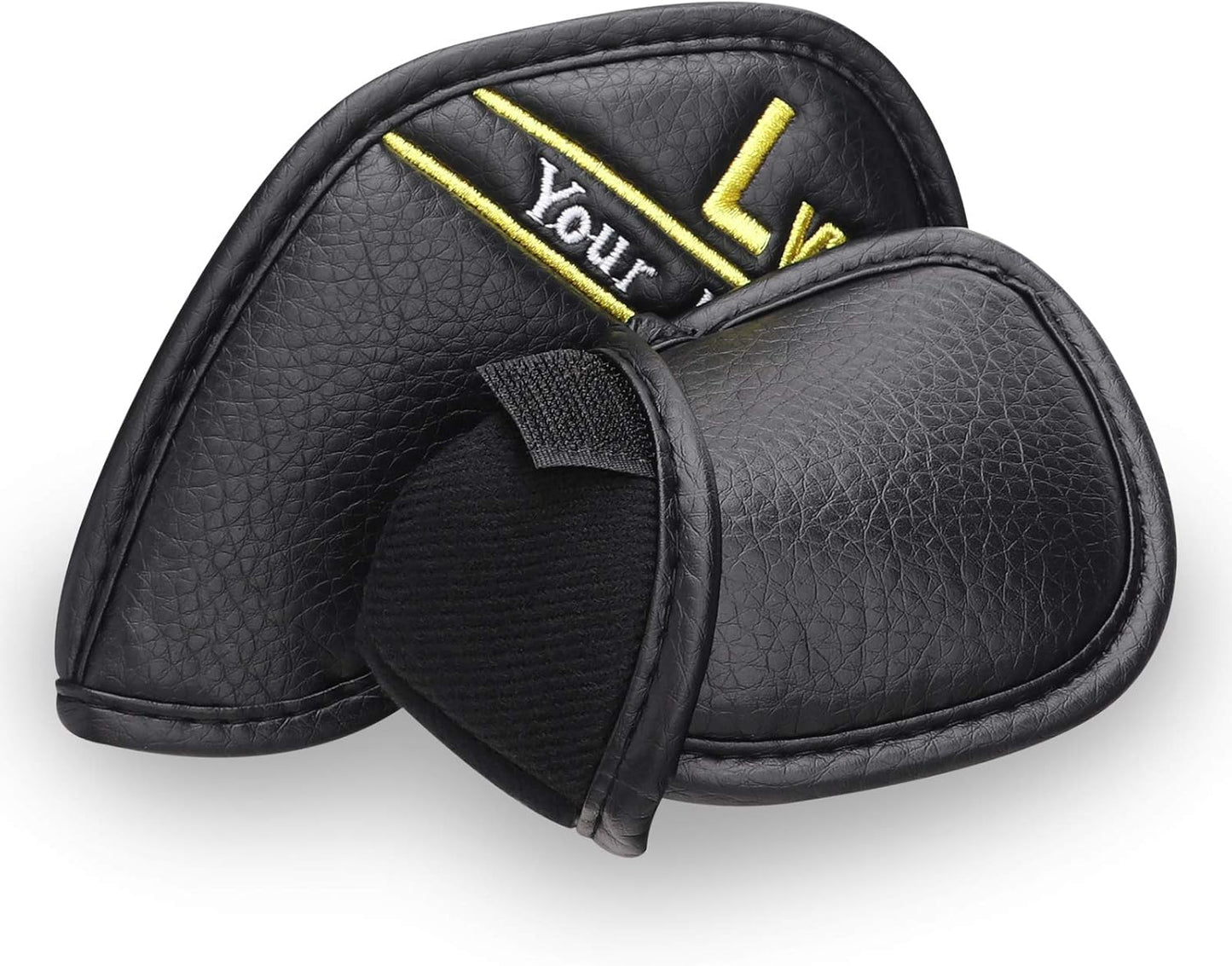 CRAFTSMAN GOLF 12pcs or 1pc Black Leather Golf Iron Head Covers Set Headcover Colorful Number Embroideried for Callaway Ping Taylormade Cobra Also Custom Version w/Your Name