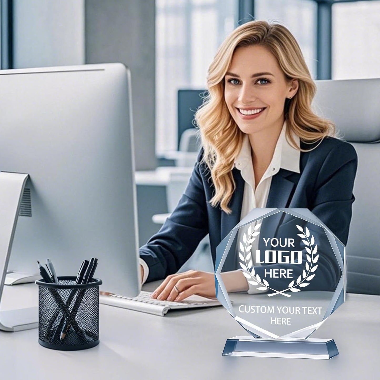 Personalized Crystal Trophy Award - Plaques Personalized Engraved - Coworker Gift, Employee Appreciation Gift, Anniversary Farewell Retirement Gift - Custom Employee Recognition Awards and Trophies