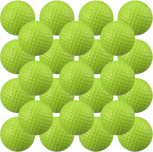 Junkin 24 Pcs Foam Golf Practice Balls Realistic Feel and Flight Training Sport Balls Elastic Soft Foam Golf Balls for Indoor or Outdoor Backyard Training
