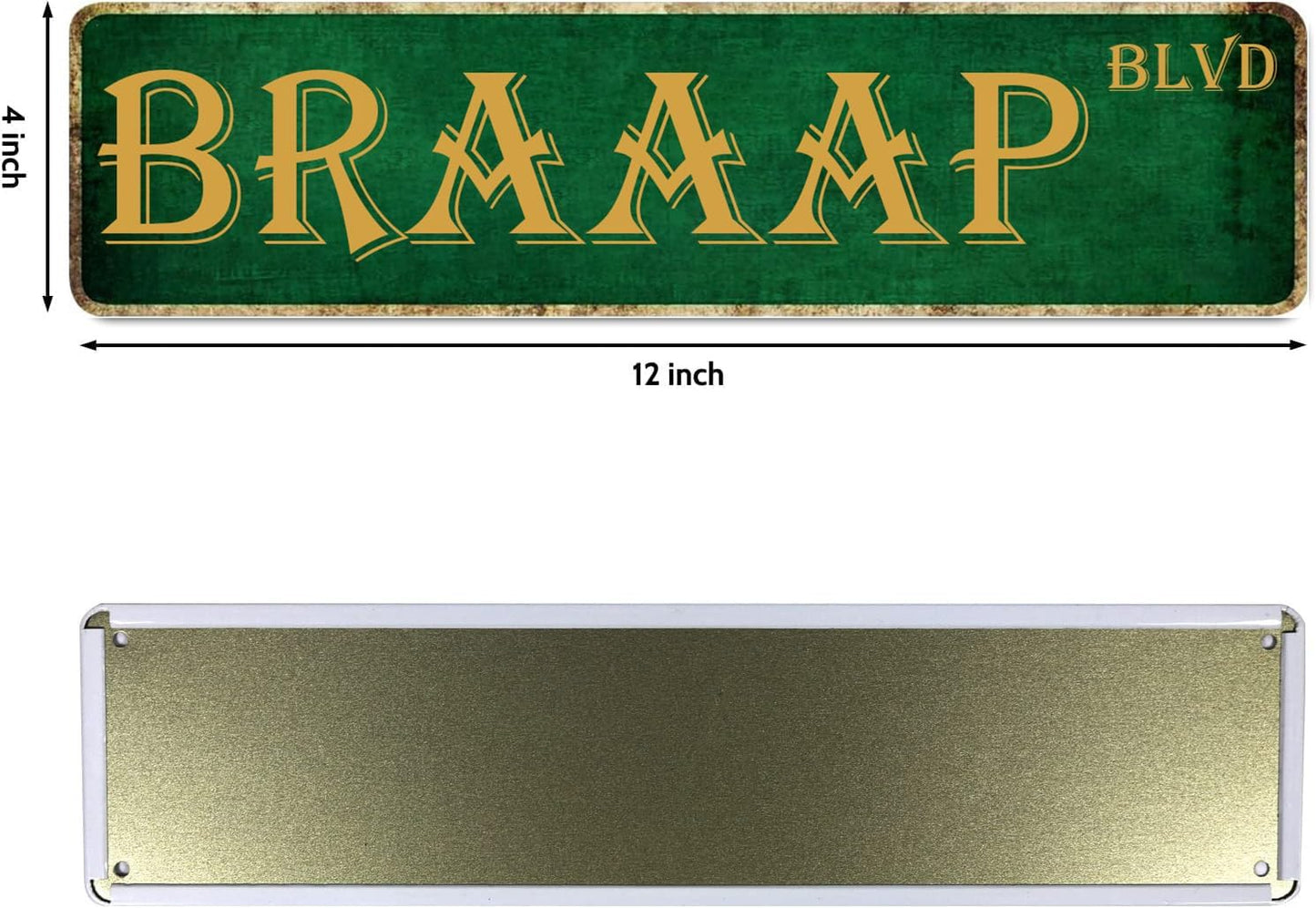 Motorcycle Garage Signs Dirt Bike Accessories Motorcycle Gifts Poster Braaap Blvd Street Metal Sign Racing Gifts For Men Motocross Birthday Decorations Man Cave Decor Wall Art 16x4 Inch