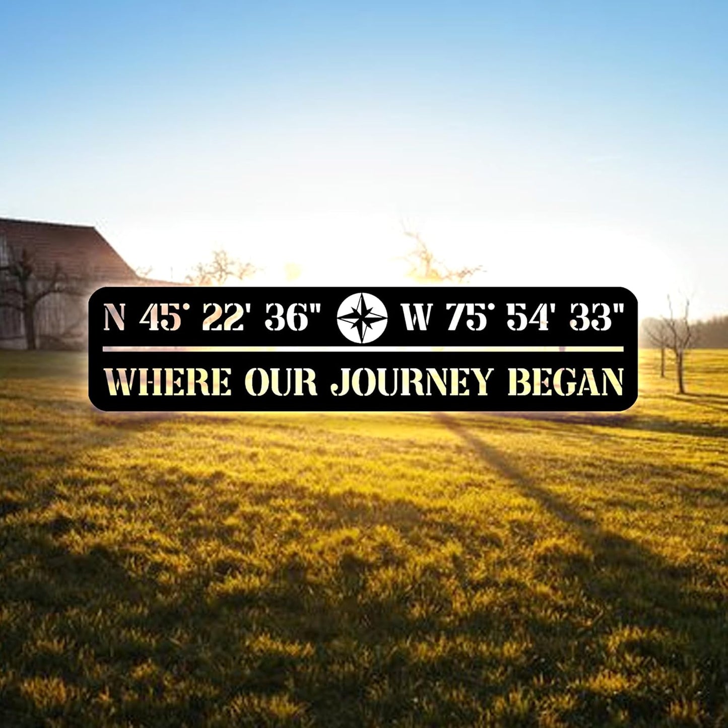 Custom GPS Coordinates Metal Wall with Light, Latitude Longitude Sign, Coordinate Sign, Coordinates Metal Art,Housewarming Gift, Door Hanger