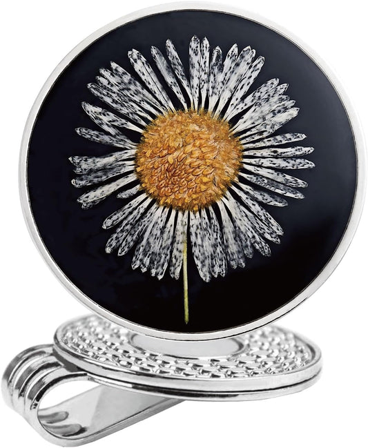 Golf Ball Marker hat Clip with Ball Marker, Handmade Pressed Flower Golf Marker, Golf Gifts, Golf Accessories for Women