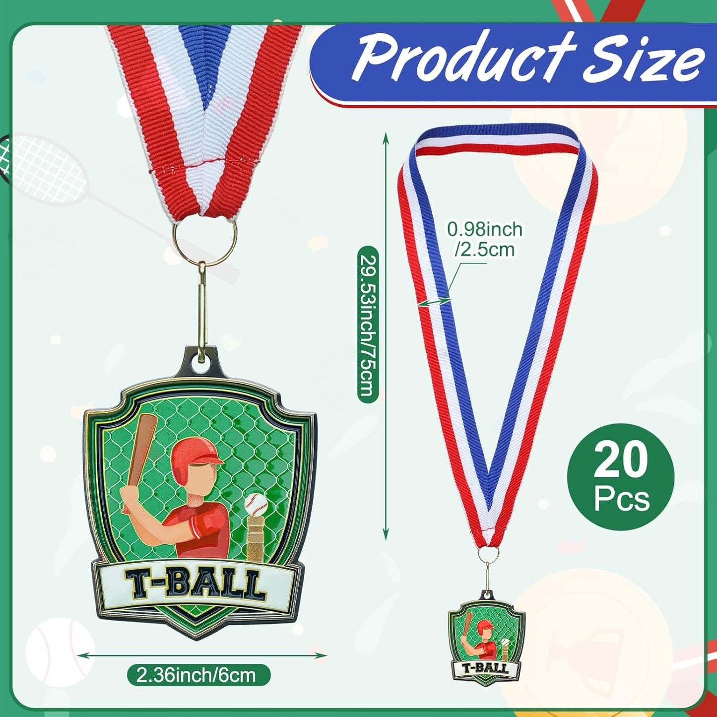10/20 /30/40 Pcs Award Medals Bulk Sports Medals with Neck Ribbons 2.4 Inch Winner Award Trophy Prize Gift for Sports Themed Party Favors Tournaments School Match