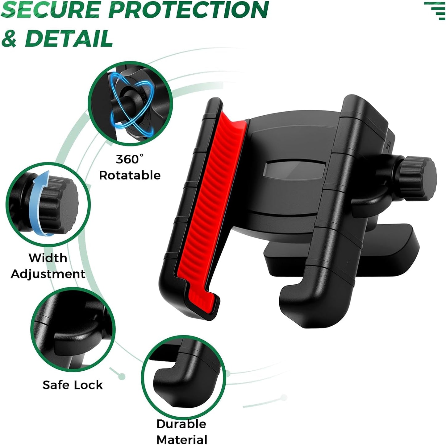 Magnetic Golf Cart Phone Holder, 360° Adjustable Ultra Strength Magnetic Mount Compatible with Club Car EZ-GO Yamaha, The Perfect Golf Accessory Gift for Golfers