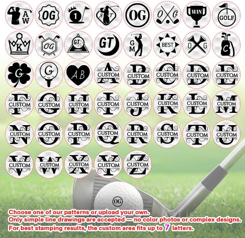 ORYG Custom Golf Ball Stamp Pre-Inked Personalized Golf Ball Stamper - Easily Add Your Own Markings to Golf Balls - Ideal Gift for Male Female Golf Enthusiasts