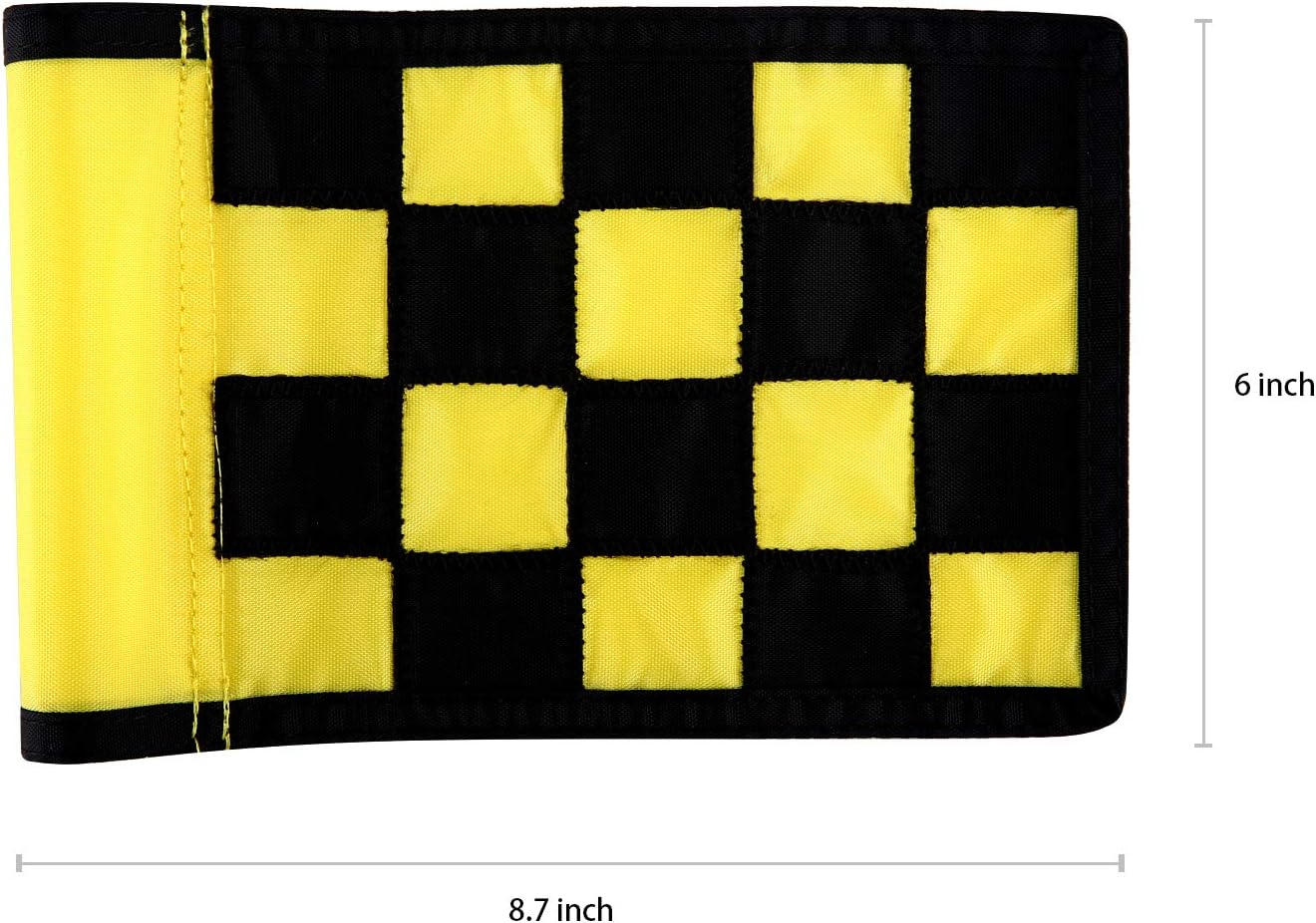 Golf Flag, Solid Nylon and Checkered Training Putting Green Flags, Indoor Outdoor Backyard Garden Portable Target Flags, 8.7inch*6inch (Yellow-Black)
