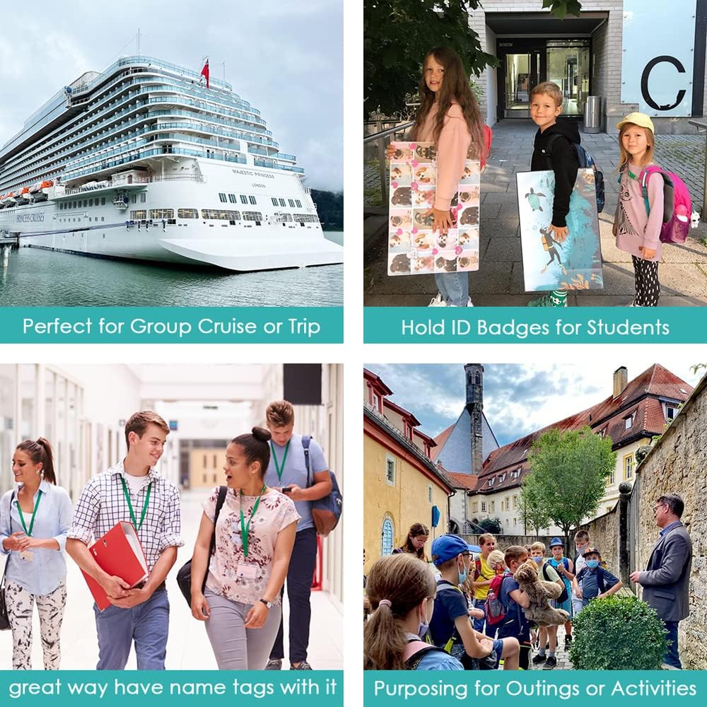 12 Pack Breakaway Lanyards for ID Badge Holder, Durable Neck Straps for Schools, Office, Cruise, Blue