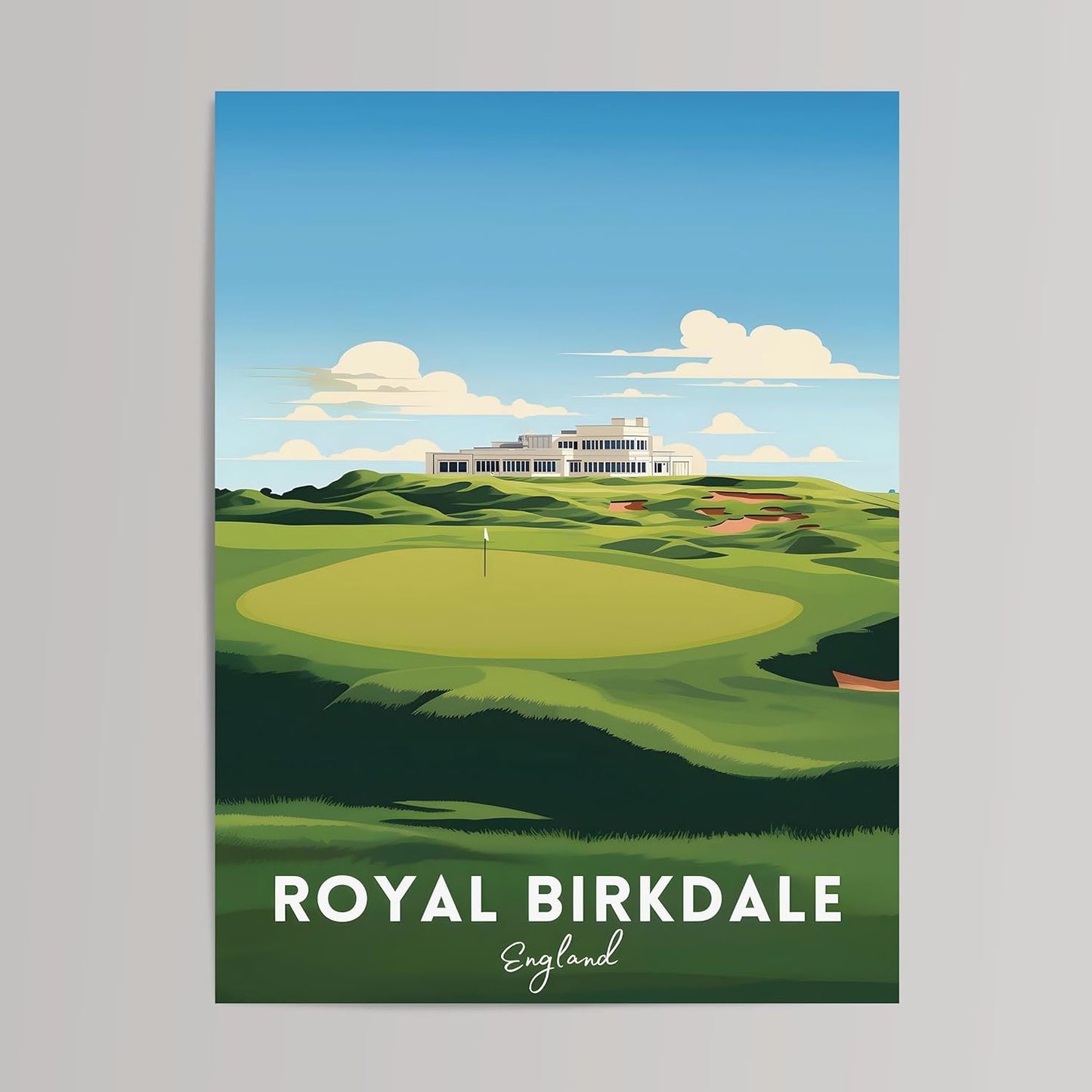 Golf Course Premium Giclee Fine Art Prints - Augusta, Pebble Beach, Pinehurst, Golf Course Posters, Golf Wall Art, Aesthetic Poster for Home Office Decor, Ready to Frame