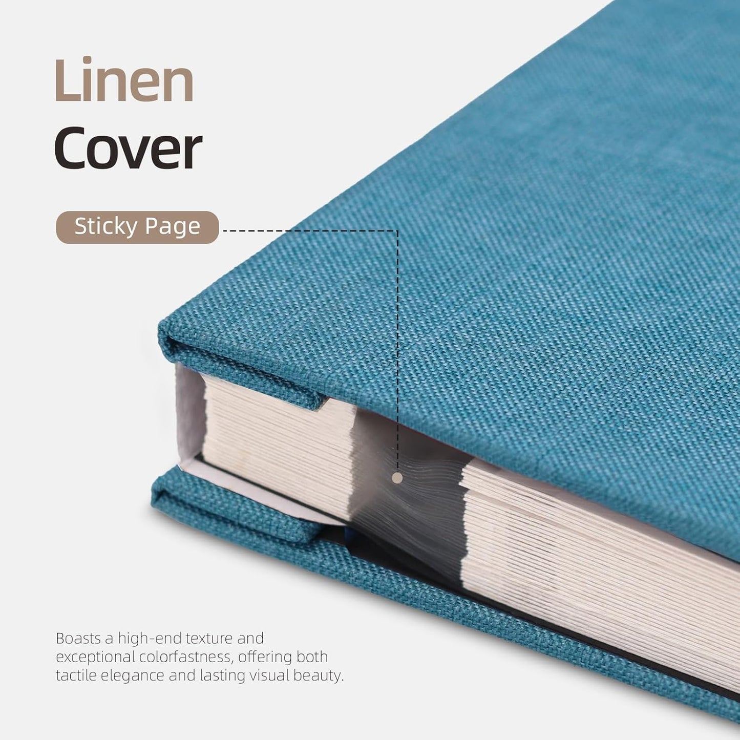 Vienrose Large Photo Album Self Adhesive for 4x6 5x7 8x10 Pictures Scrapbook Album DIY Scrap Book 40 Sticky Pages with A Metallic Pen