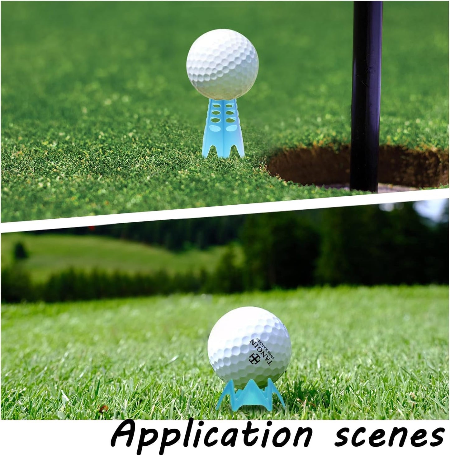 Golf Simulator Tees, Plastic Indoor Golf Mat Tees Practice Turf and Driving Range Winter Golf Tees (18 Pcs)