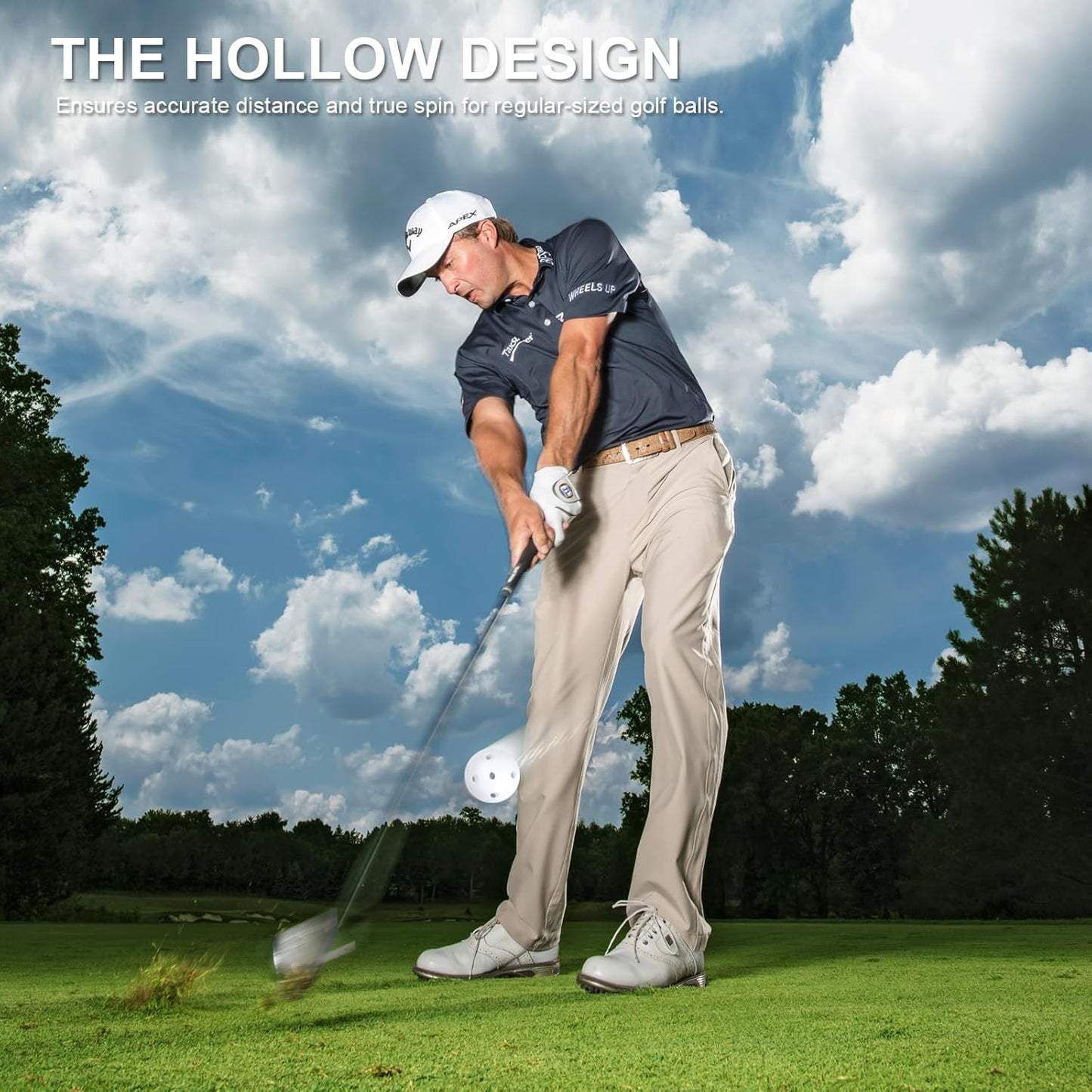 Joyberg Practice Golf Balls 24 Pack, 42mm Plastic Golf Balls, Practice Golf Balls for Backyard, Training Golf Balls for Swing Practice