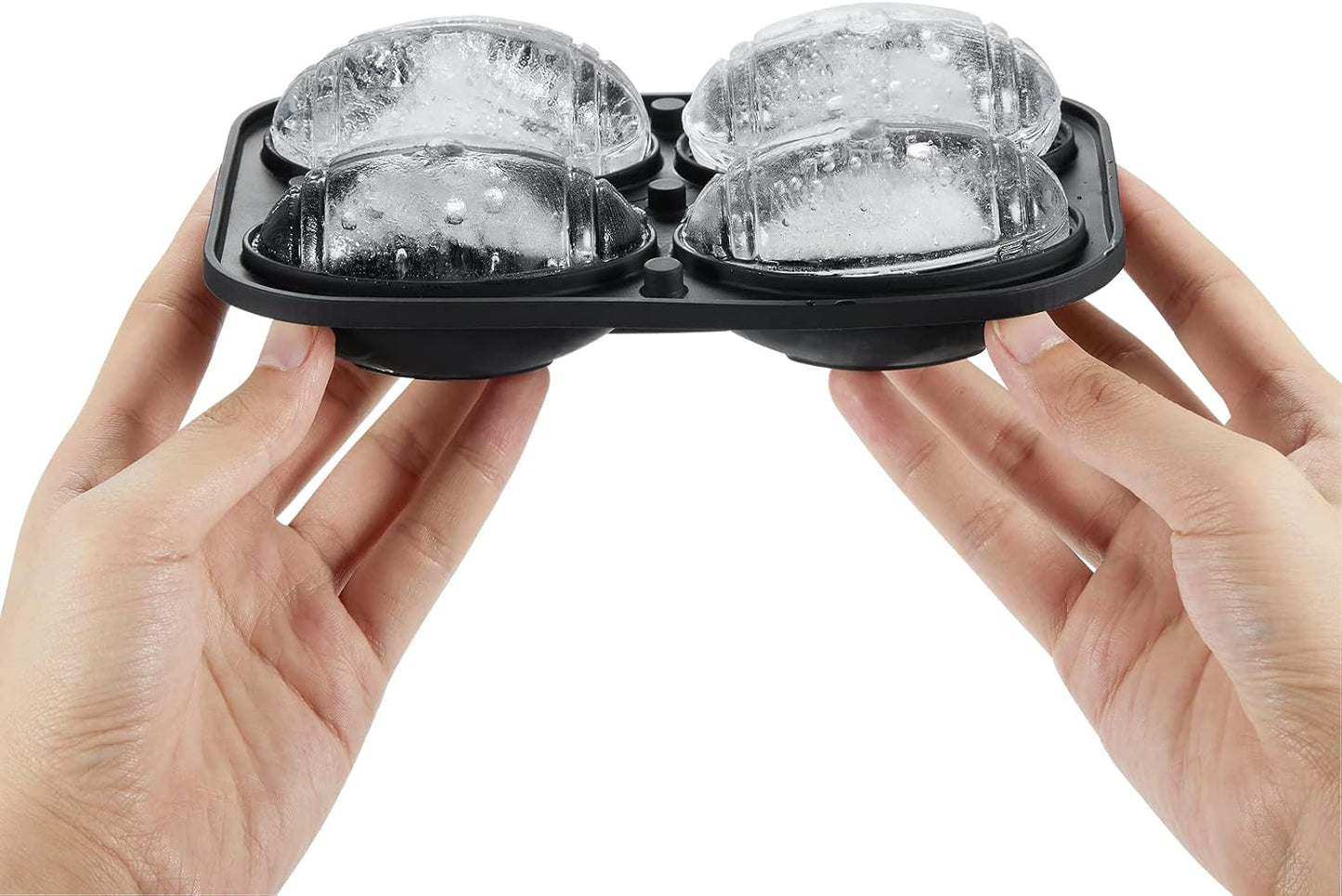 Silicone Football Ice Cube Mold Fun Shapes, Novelty Football Gifts, 2.2" Large Craft Round Sphere Ice Ball Molds For Game Day, Whiskey, Cocktails, Bourbon, Super Bowl