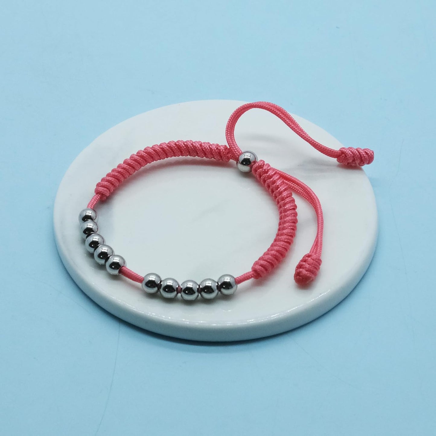 LAMIBEE Premium Golf Stainless Steel 10 Bead Score Counter Bracelet, Golf Stroke Count Bracelet, Resizable Easy Adjust Golf Round Scoring Tracker, Durable Stylish Golf Accessory