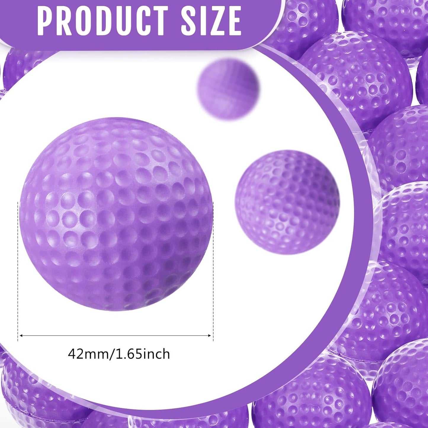 Junkin 80 Pcs Foam Golf Balls Rubber Practice Balls Realistic Feel and Flight Sport Training for Indoor or Outdoor Backyard Golf Training