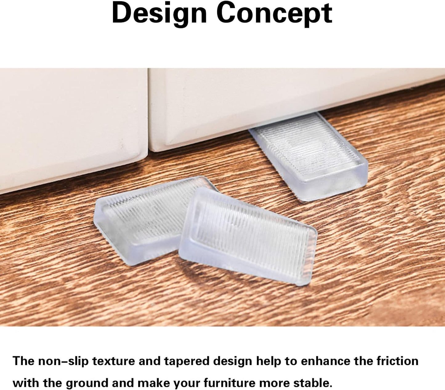 8 Pcs Clear Shims, Shims for Leveling Furniture, Trimmable Hard Wedges Table Shims, Plastic Wedge Toilet Shim, Furniture Leveler Wedges, Rubber Texture, Perfect for Level Uneven Doors, Floors