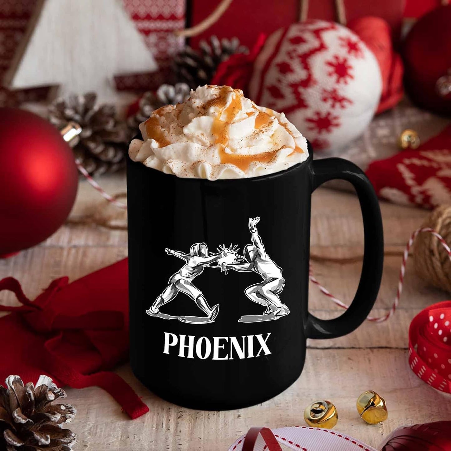 Personalized Fencing Coffee Cup 11 Oz 15 Oz, Customized Fencing Mugs With Choose Name, Fencer Black Ceramic Mug Gifts For Coach, Lover, Travel Mug Gift