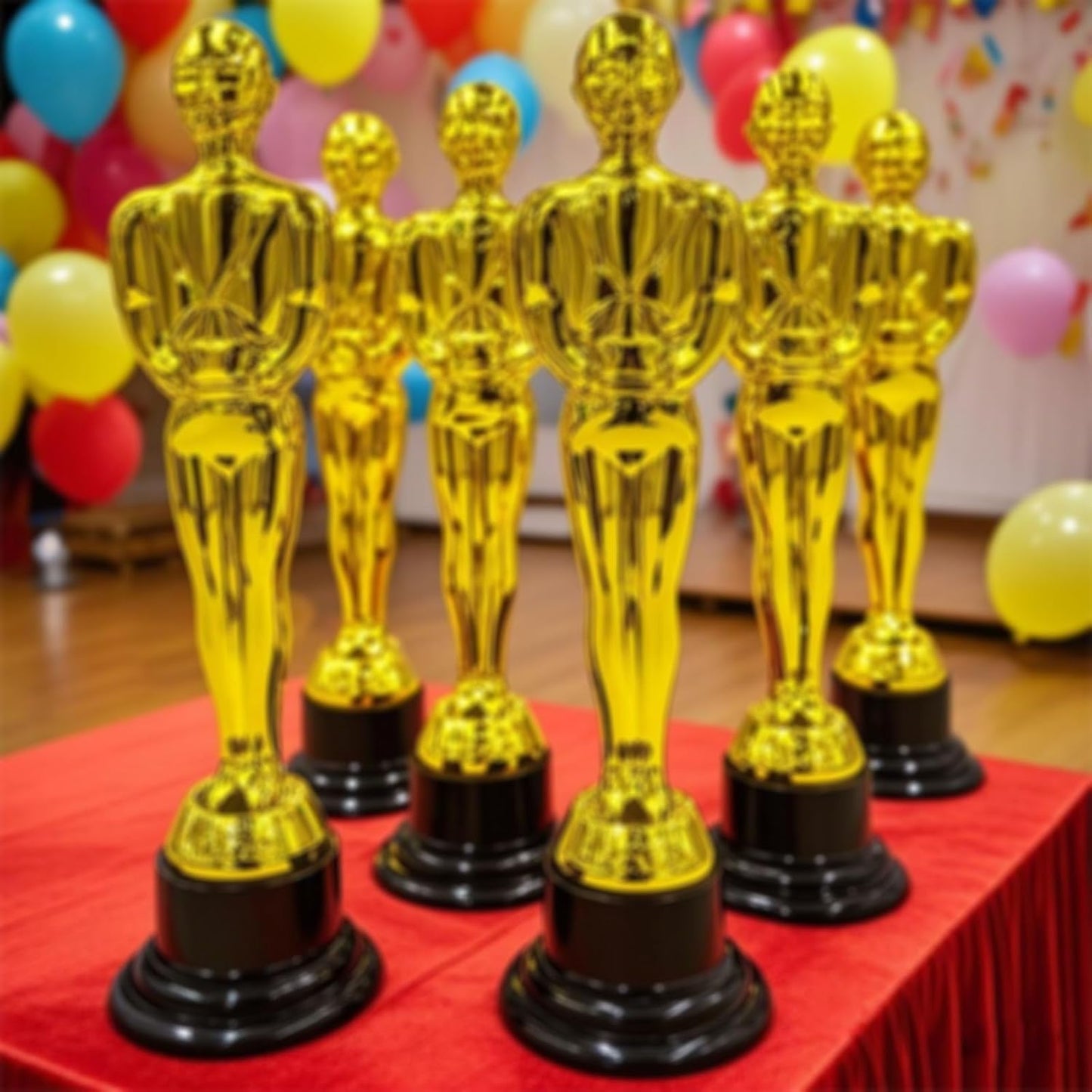 6 PCS Plastic Gold Award Trophies for Party Decorations, Party Favors, School Award, Game Prize, Party Prize and Appreciation Gifts