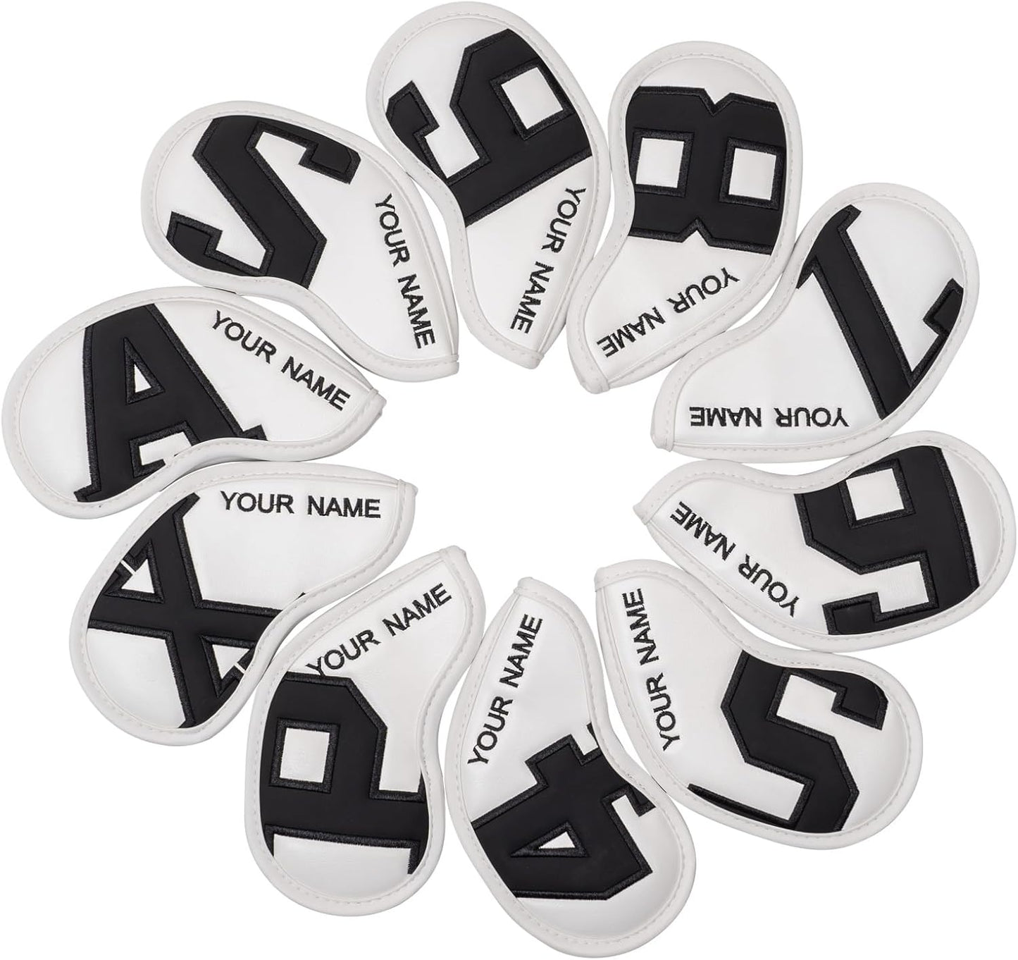 Craftsman Golf Magnetic Iron Headcovers Protective Cover with Large No. Available for Customize Name