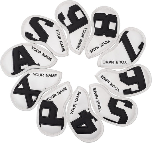 Craftsman Golf Magnetic Iron Headcovers Protective Cover with Large No. Available for Customize Name