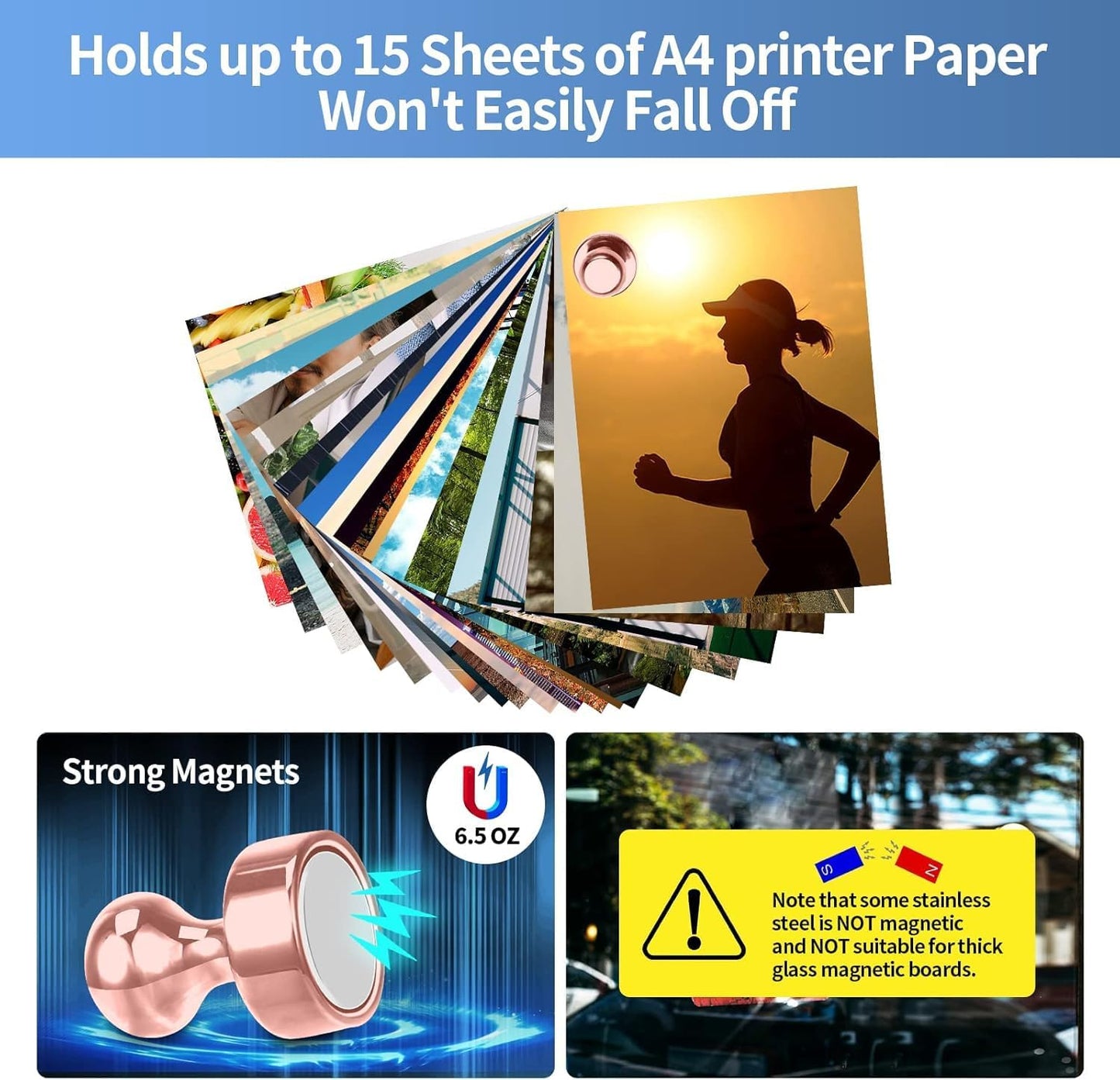 Small Strong Refrigerator Magnets Black Magnets for Fridge Mini Magnetic Push Pins Metal Brushed Nickel for Whiteboard Map, Fridge Magnets Adult, Office Magnet (Rose Gold, 24Pack)