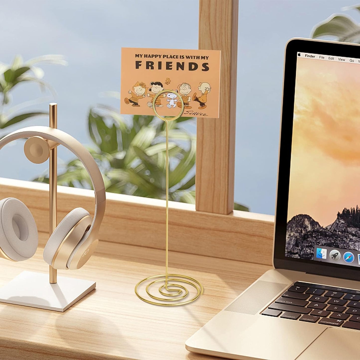 Table Number Holders 10Pcs - 8.75 inch Place Card Holder Tall Table Number Stands for Wedding Party Graduation Reception Restaurant Home Centerpiece Decorations Office Memo (Gold)