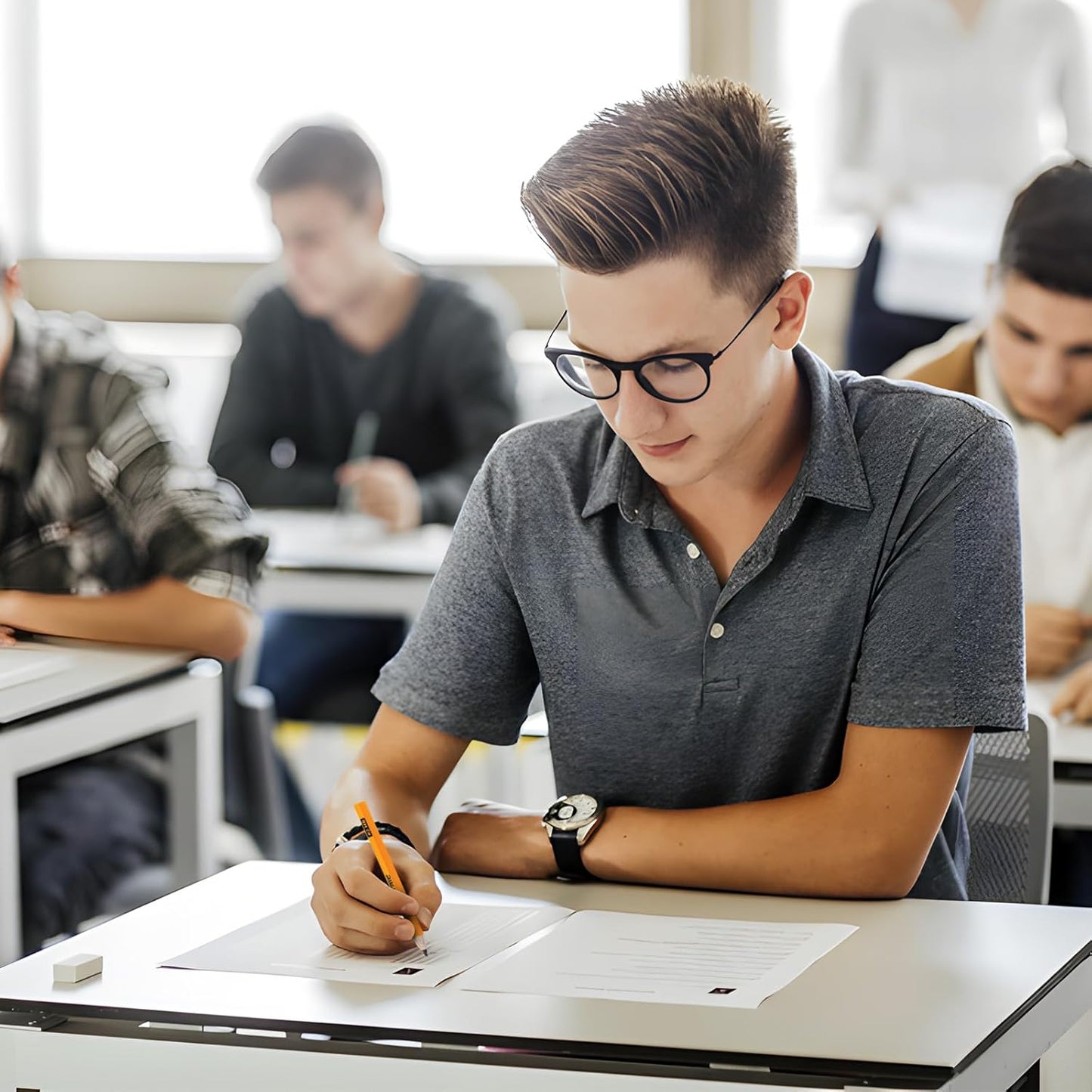 EXTRIC Golf Pencils, HB #2, Pre-Sharpened, 3.5 Inch, Wood-Cased, 144 Count, Ideal for Classroom, Schools, Offices