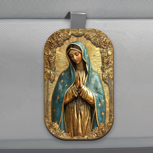 Jesuspirit Personalized Car Visor Clip – Guardian Angel Visor Clip, Our Lady of Guadalupe, Christian Car Accessories, New Driver & Religious Gifts (Vintage Style Virgin Mary)