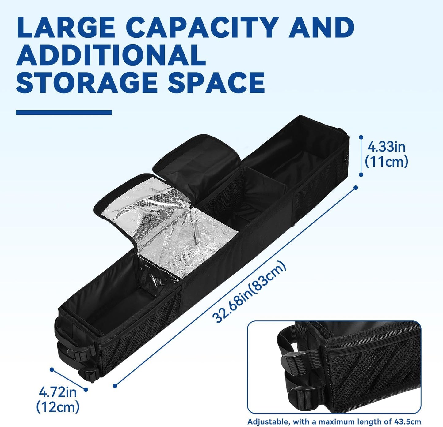 Golf Cart Front Storage Basket Tray - No-Drilling Installation, Cooling Compartment - Compatible with EZGO, Club Car, Kandi Golf Cart Organizer