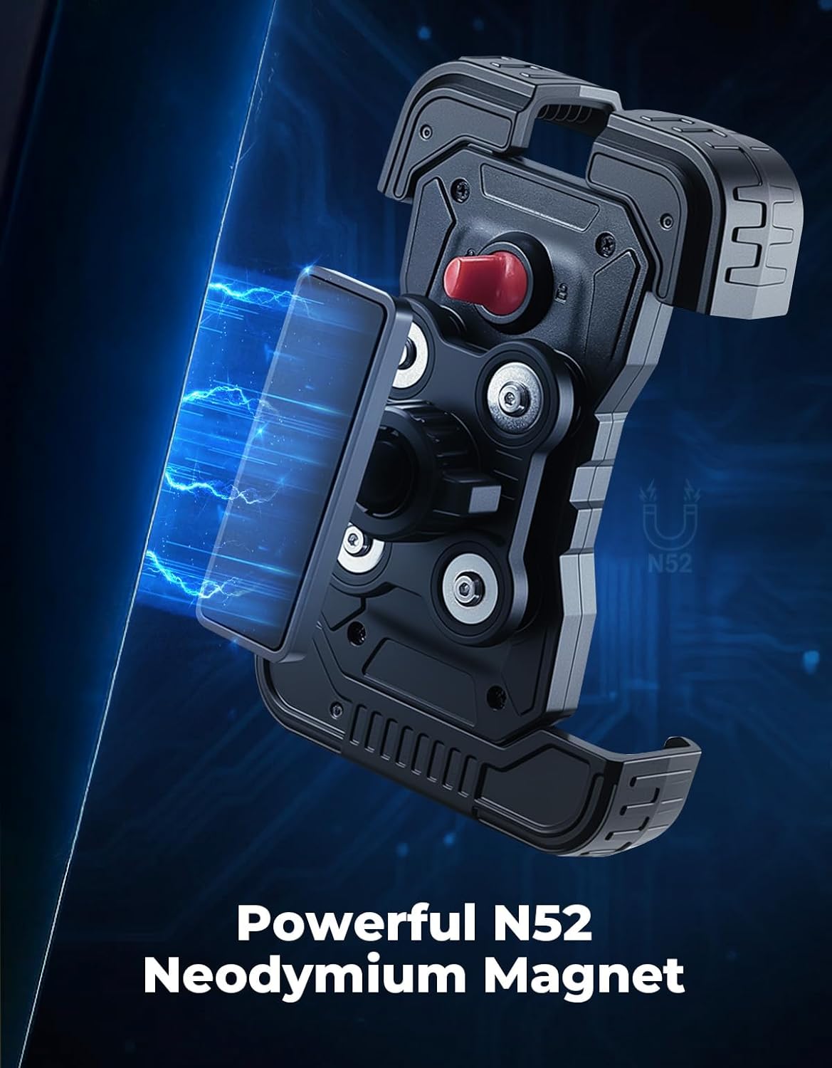 KEMIMOTO Golf Cart Phone Holder, Magnetic Tractor Phone Holder Mount Compatible with EZGO Club Car, Golf Cart Phone Caddy for iPhone/Galaxy/Google Pixel, 360° Rotatable with Vibration Dampening