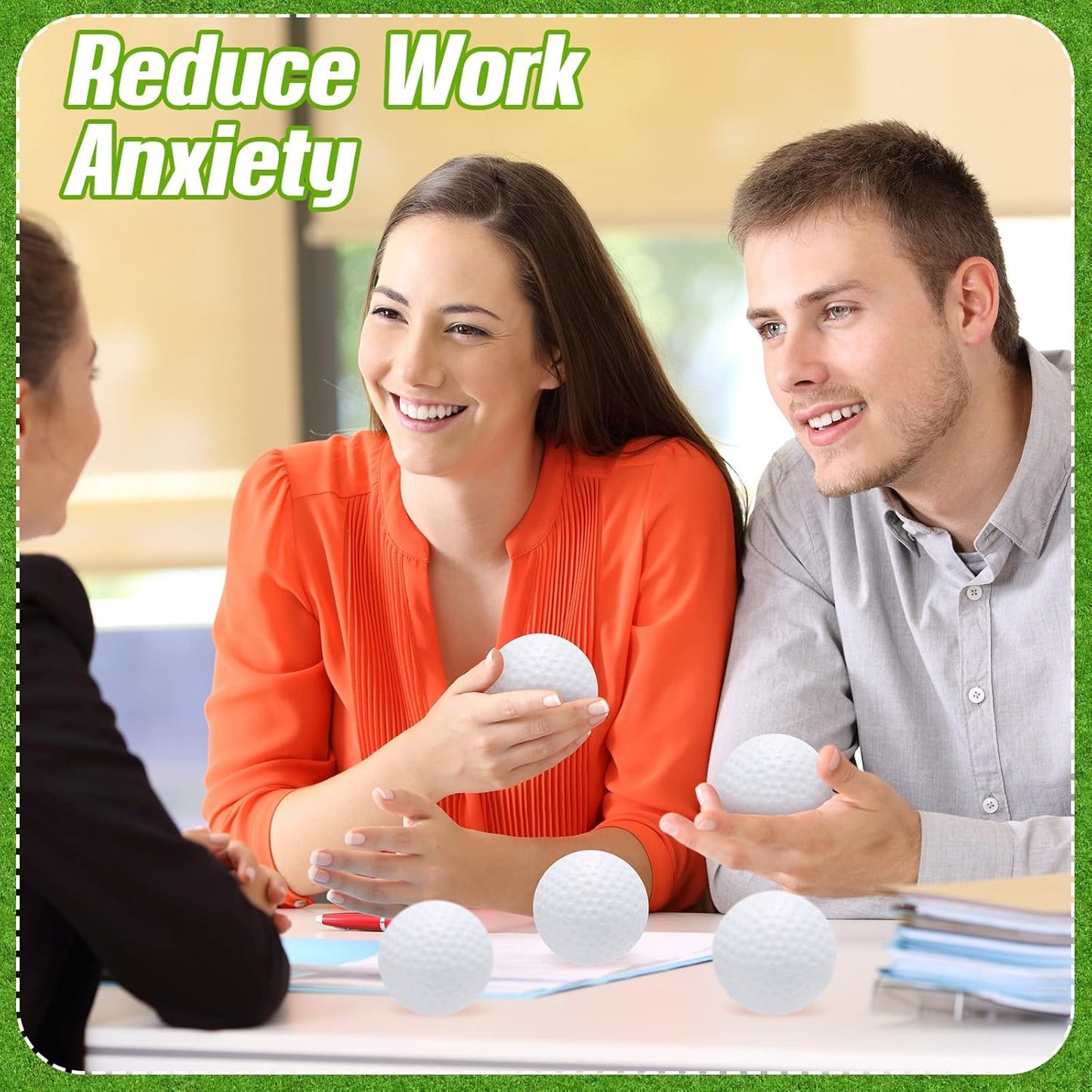 Libima 20 Pcs Mini Golf Stress Ball Bulk 2.5 Inch Foam Practice Balls Stress Relief Sports Ball with Storage Bag for Golf Birthday Party Favors Carnival Reward Gift