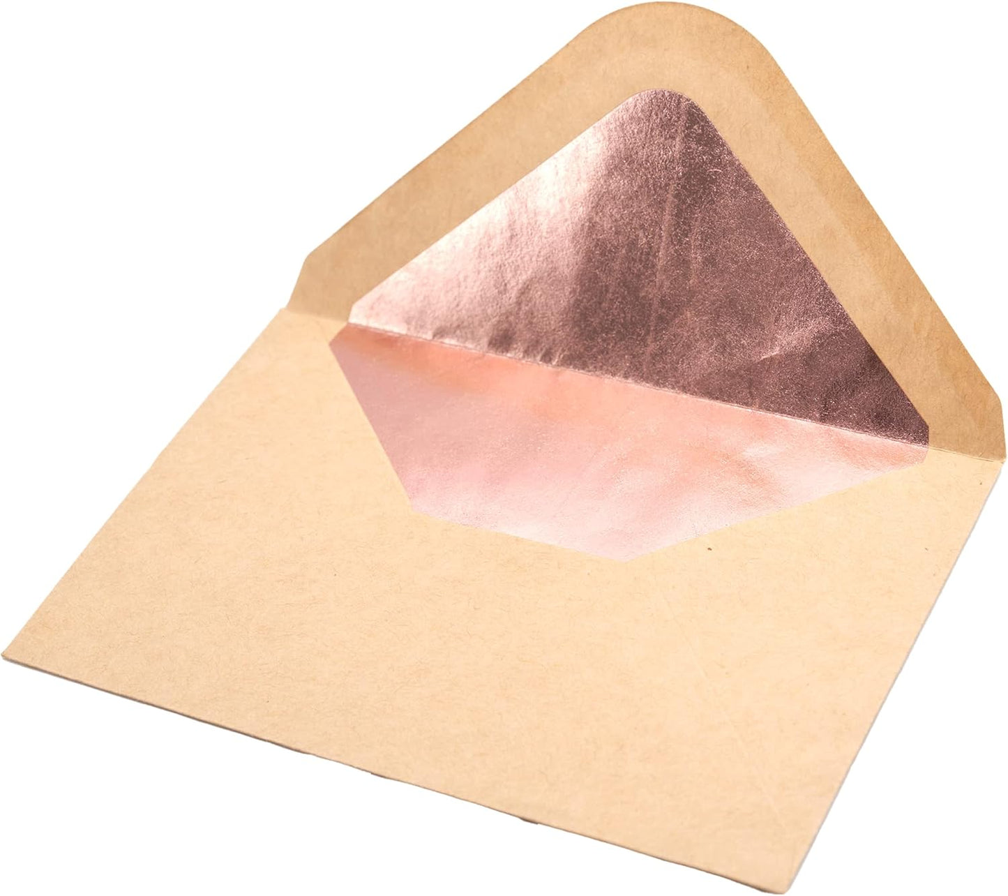 Invitation Cards - 50-Count 4" x 6" White Invitation Cards ‘’You Are Invited’’ in Rose Gold Foil with 52 Foil Kraft Envelopes – Invitation Cards For Wedding, Bridal Shower, Baby Shower, Birthday (50 Pack)