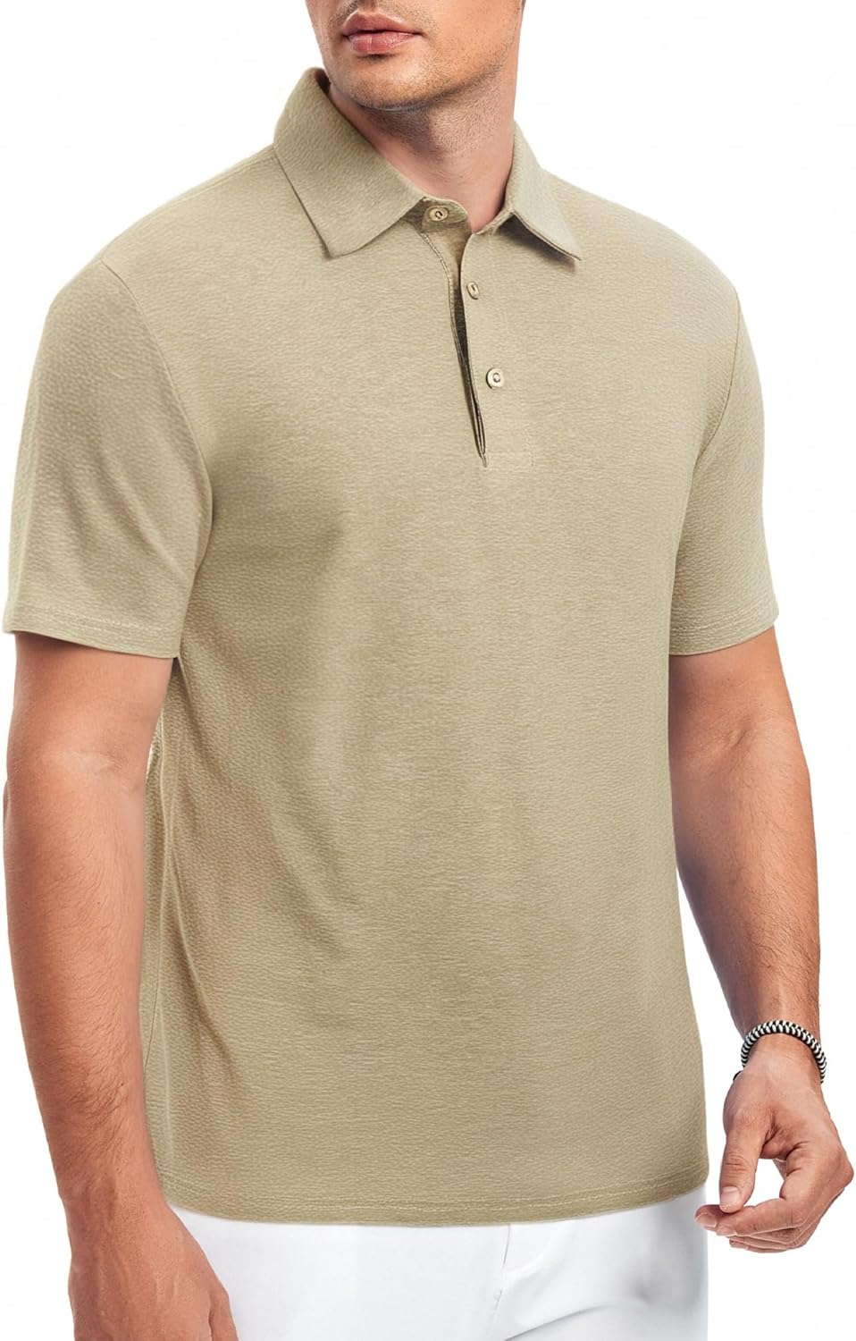 Alex Vando Mens Golf Shirt Moisture Wicking Quick-Dry Short Sleeve Casual Polo Shirts for Men