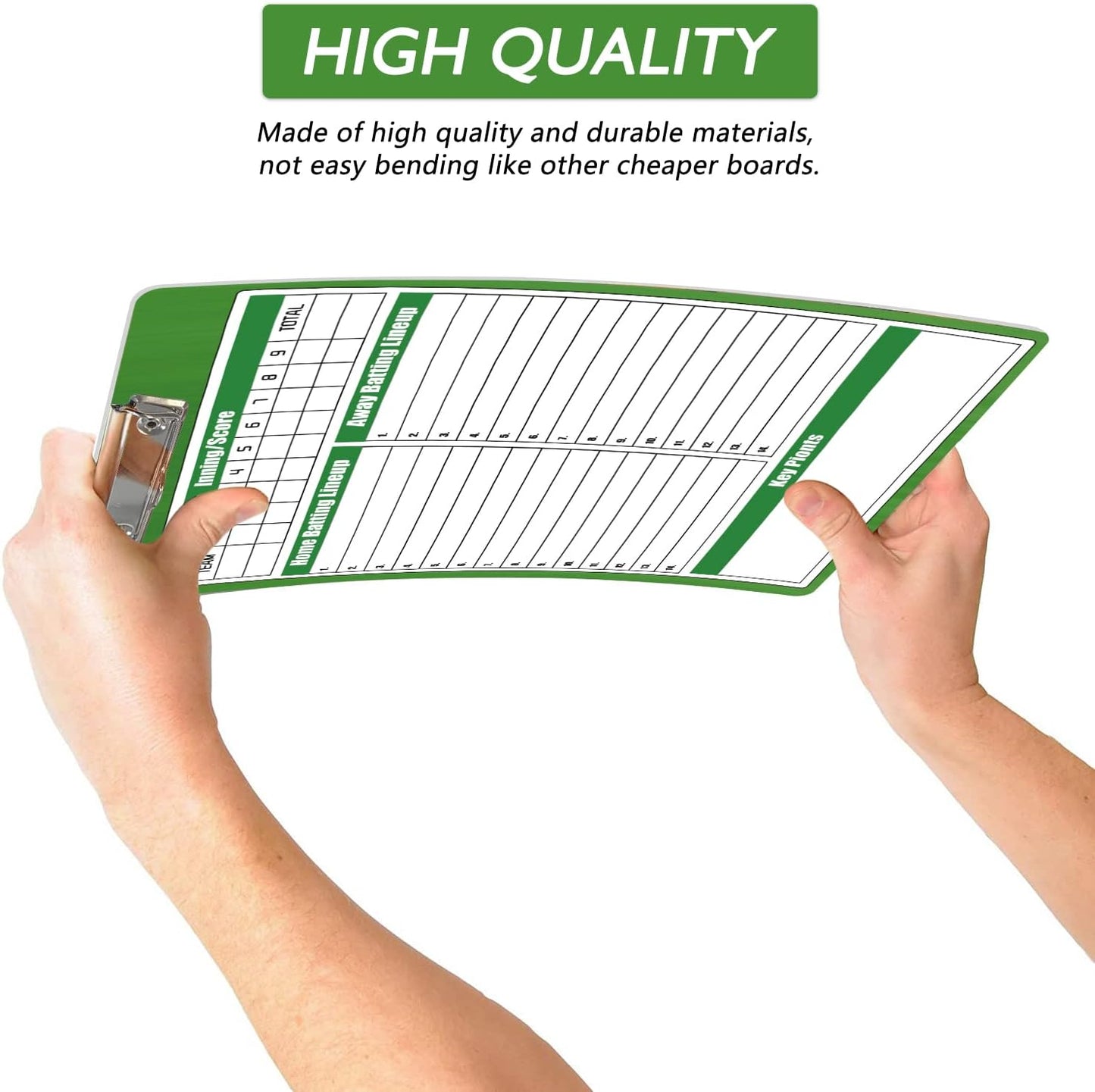 LEAP Coach Board Double Sided Design Premium Dry Erase Clipboard with Dry Erase Marker Pen and Pen Holder for Baseball, Basketball, Soccer, Football, Ice Hockey