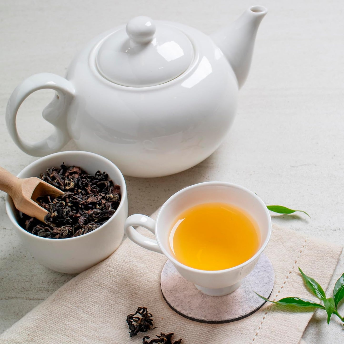 A&A Wonders Premium Felt Coasters for Drink, Two-Tone Reversible, Absorbent Felt Protects Furniture, Table, Anti Slip, Suitable for Drinks & All Table Types (Light Gray/Dark Gray, Circle 18 Pack)