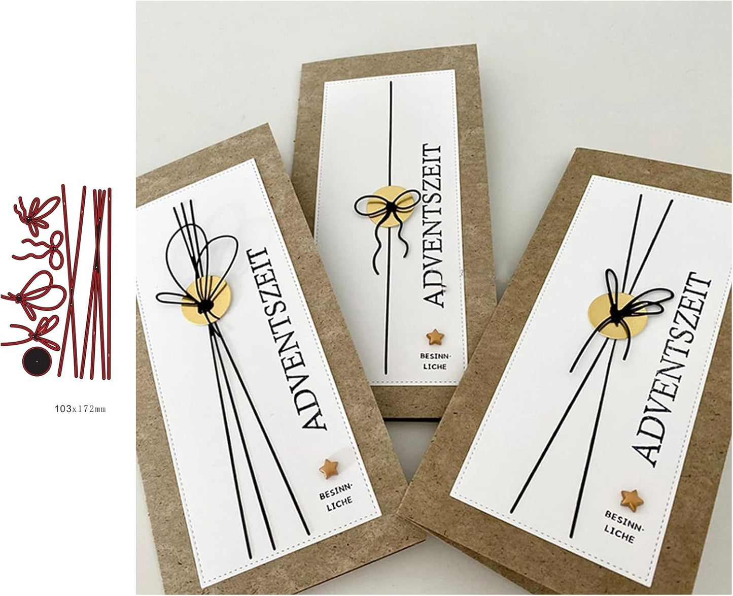 Lapoo Cutting Die for Scrapbooking, 3D Backgrounds Frame New Cutting Dies DIY Album Card Making Decor Paper Craft Metal Die Cuts Party Decorations (Tie The Bow 6.7 x 4.1 in)