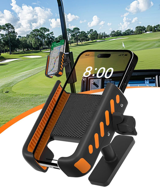 Golf Cart Phone Holder, Magnetic Phone Holder for Golf Cart, with Super Strong N52 Magnets, Fits EZGO/Yamaha/Club Car/Icon Golf Cart, Golf Accessories for Men & Women - Golf Cart, Gym (1 Pack)