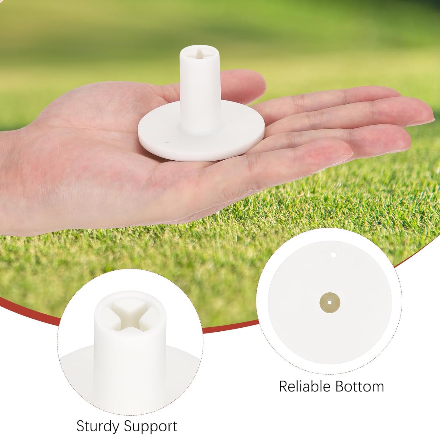 Rubber Golf Tees [] - Flexible Stable Ball Holder Use for Home & Outdoor & Indoor Tall Training Driving Range - [] Hitting Mats