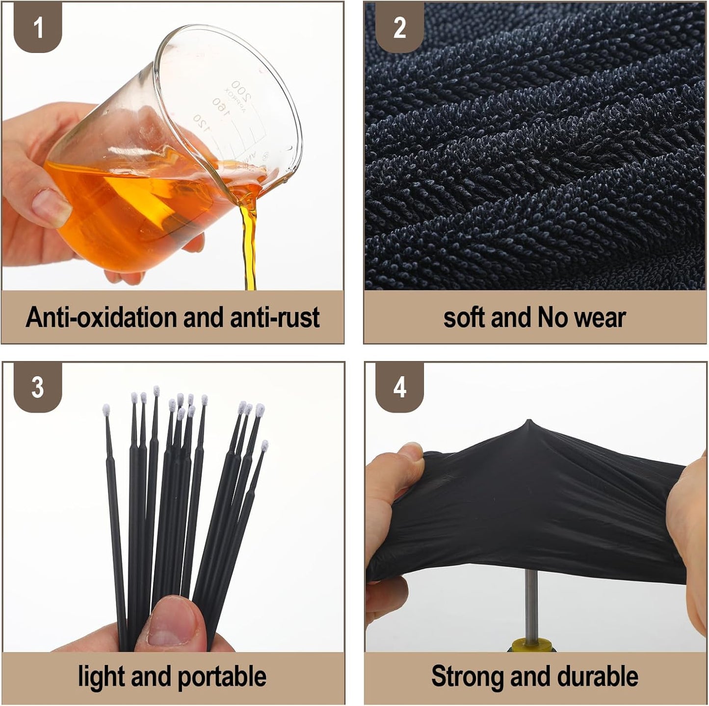 LemonRoad 108 Pcs Knife Oil Rust Eraser Kit Includes Rust Remover Sword Maintenance Oil Microfiber Cloth Black Gloves Cotton Swabs for Carbon Steel Blade, Cleaning, Protection and Lubricant Care Set